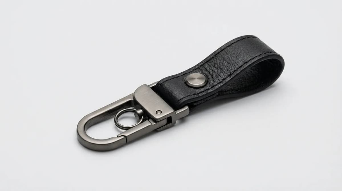 KESTAR keychain detail shot showing clasp mechanism