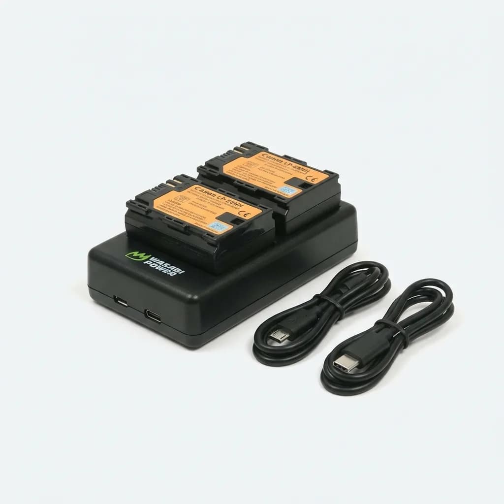 Wasabi Power Dual USB Charger for Canon LP-E6NH