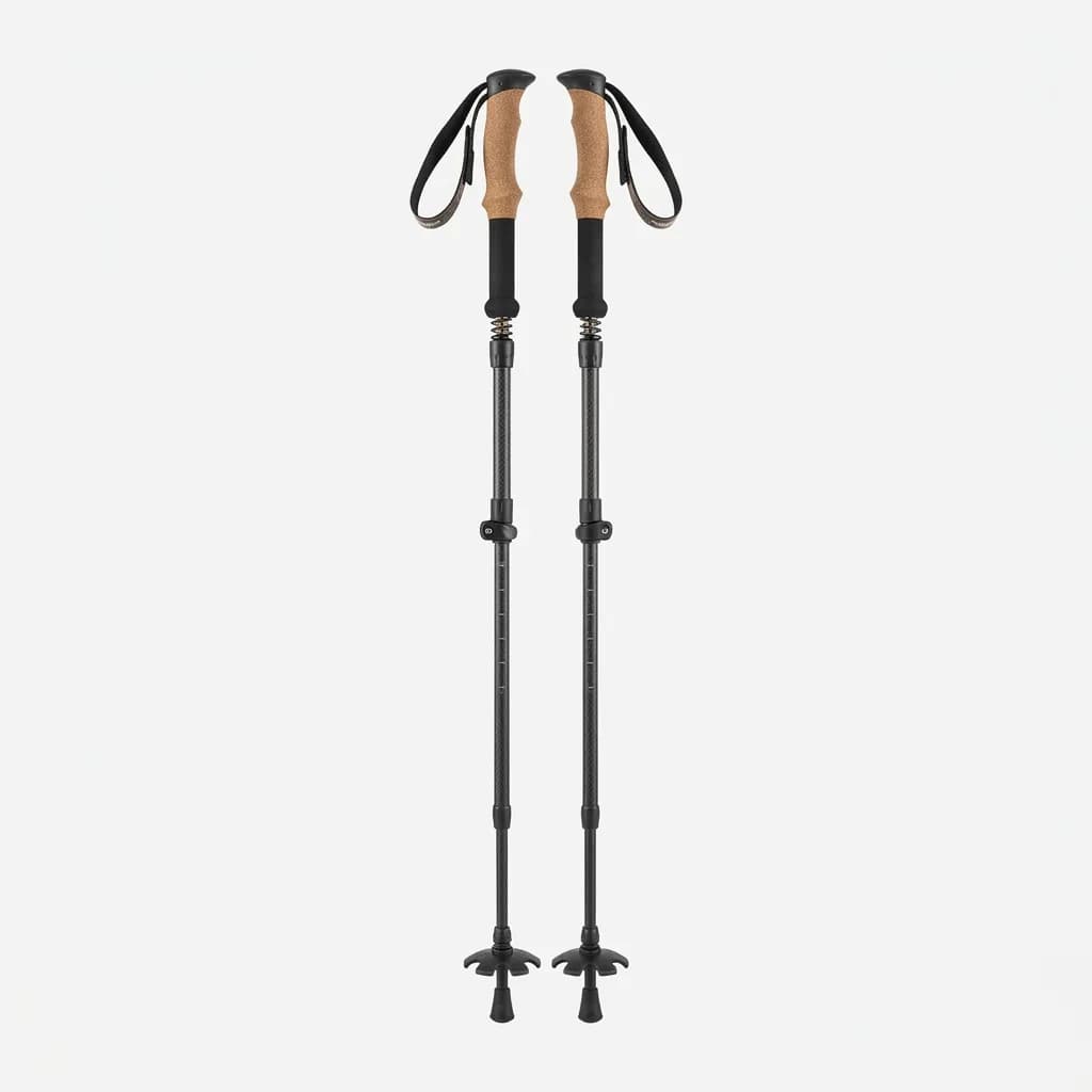 Cascade Mountain Tech Carbon Fiber Quick Lock Trekking Poles