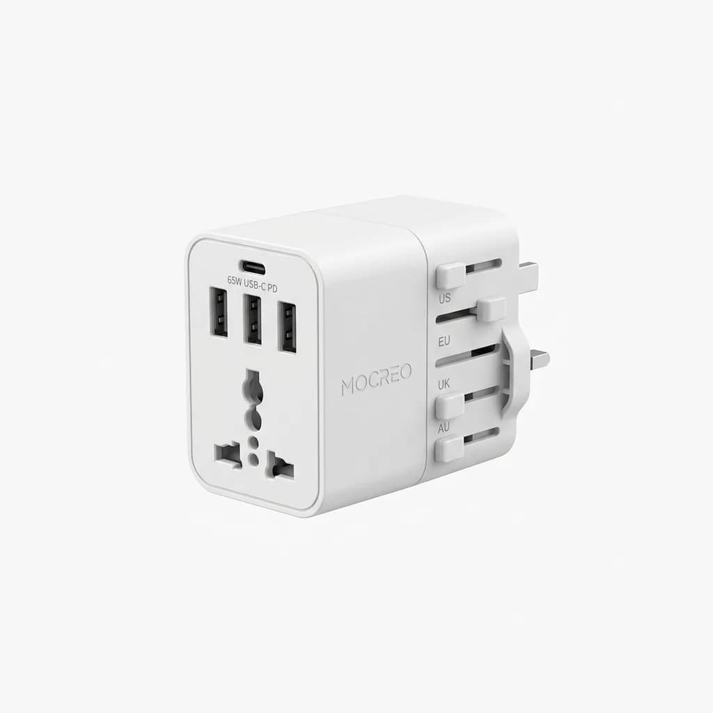 MOCREO Universal Travel Adapter with 65W USB-C