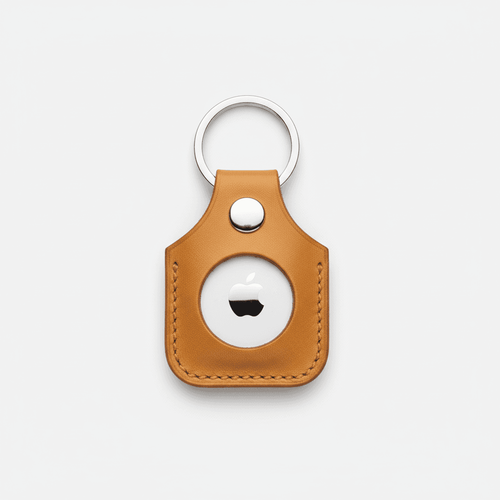 Apple AirTag with Leather Keychain