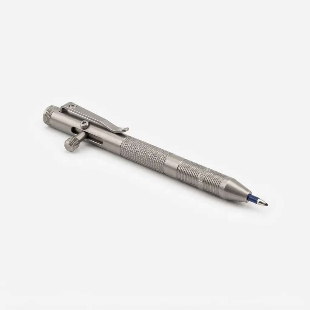Tactile Turn Titanium Bolt Action Pen (Machined)