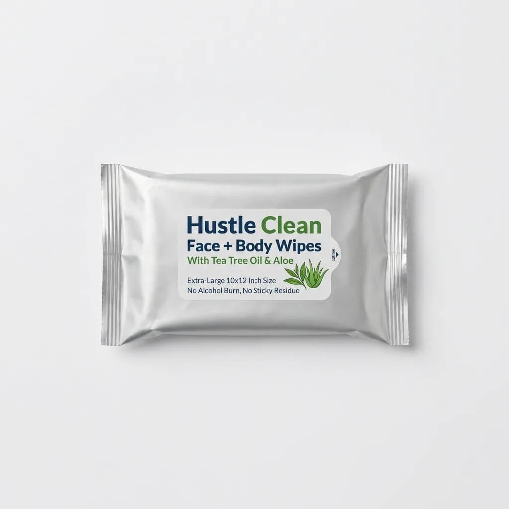 Hustle Clean Face + Body Wipes