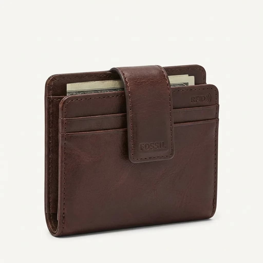 Fossil Derrick Magnetic Card Case RFID