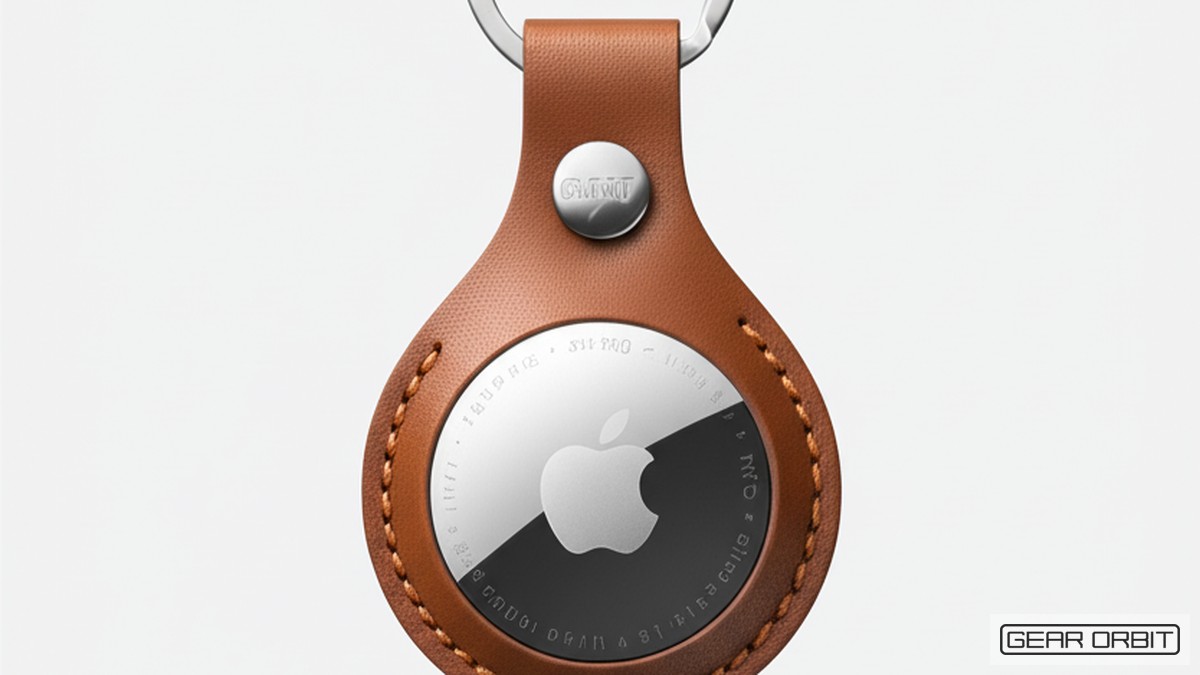 Apple AirTag with Premium Leather Keychain Holder